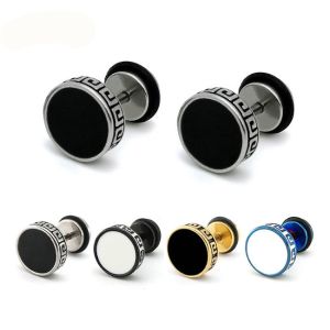 Cheap Stainless Steel High quality round shape mini customize cool carve ear small stud cuff hoop earrings jewelry for sale