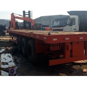 20 Ft Tri Axles Used Truck Trailers Single Drum Roller For Transportation