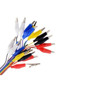 DIY Connection Test Lead 20cm 10pin Jumper Wire Male With Alligator Clips