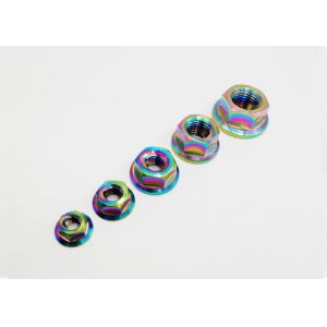 Gr1 Gr2 Titanium Hex Flange Nut Fastener For Off Road Automobile Motorcycle