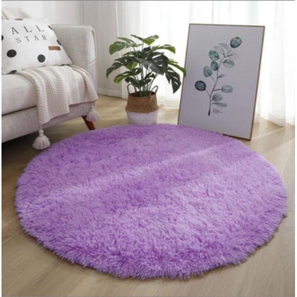 Quality Pure Color Circled Silk Woollen Mixed Knitting Carpet Bedroom, Living Room Carpets wholesale