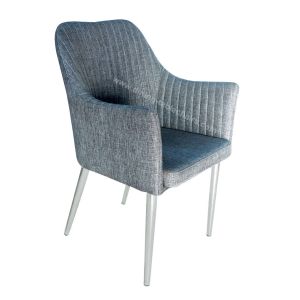 Elegant Fabric Upholstered Dining Chairs , Resilent Spong Unique Dining Chair