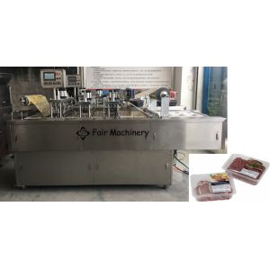 1800BPH Food Box Sealing Machine , VAC60 PLC Vacuum Nitrogen Sealer Machines