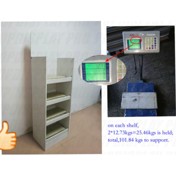 LED Lighting Poster POS Shelf Display Stands 4 Shelving Holding Strength 100KGS For Milk
