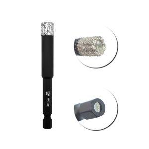 Black 5-25mm Hexagonal Shank Diamond Drill Core Bit Cooling Wax Brazed