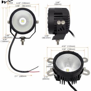 Cheap 50000 Hours Working Time 2Pcs 3.5Inch Round LED Offroad Fog Pod Lights for Motorcycle for sale
