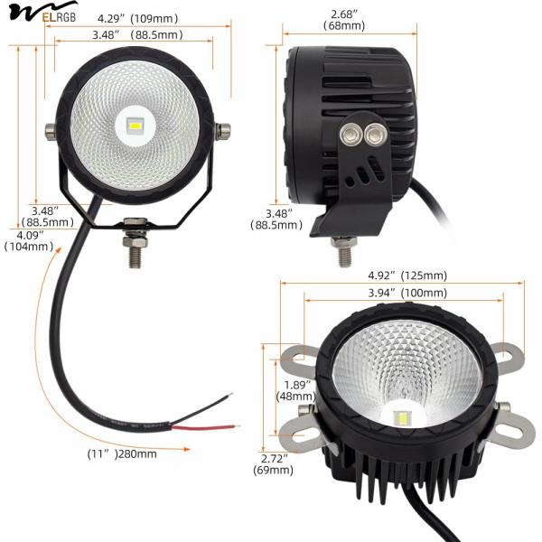 50000 Hours Working Time 2Pcs 3.5Inch Round LED Offroad Fog Pod Lights for