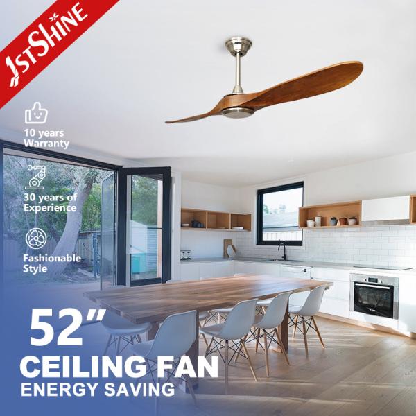 Remote Control 2 Solid Wood Blade app control Ceiling Fan With Low Noise DC