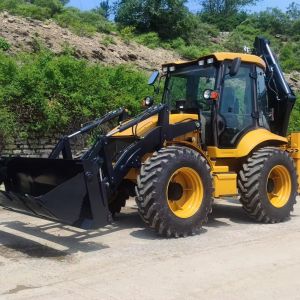 Mini Loader 4x4 H Outrigger Backhoe Excavator EOUGEM 75KW 388 Hydraulic Steering