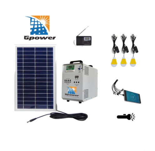 Quality All In 1 100W Solar Home Lighting Kit Rural Solar Power Systems With 3 Bulbs wholesale
