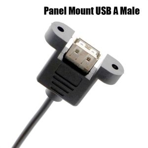 Custom Screw Locking Stud Female Panel Mount USB 2.0 Type A to JST XH PH SH