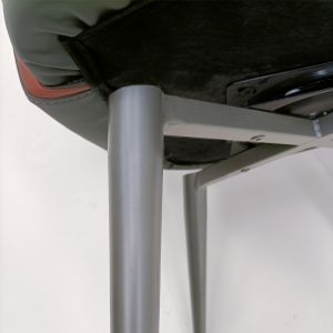 Streamlined Backrest Black Swivel Dining Chairs Contemporary