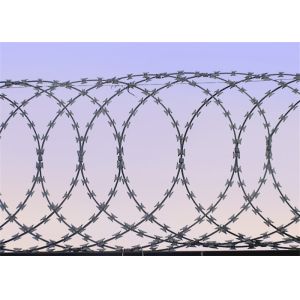 Concertina Flat Wrap Razor Wire Use On Top Of Fence Or Concrete Wall