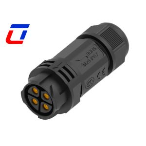 4 Pin Field Assembly Waterproof Power Connector 50A Male To Female Connector