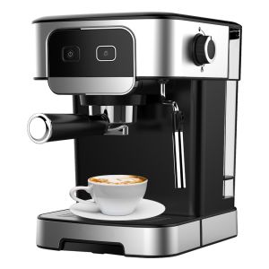 Electric 15 Bar Smart Coffee Maker Machine With Milk Frother Manual Espresso