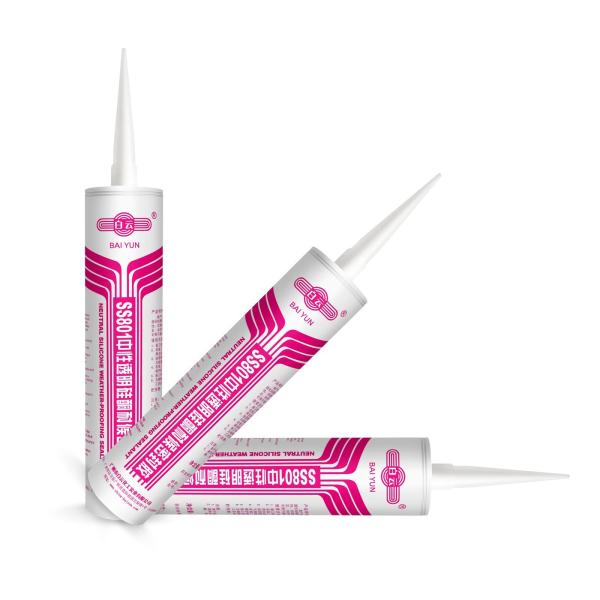 Quality SS801 300ml Glass Cleaner Silicone Caulk Waterproof Sealant For Metal wholesale