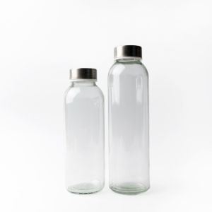 Personalized Custom 350Ml 500Ml 16Oz Transparent Glass Water Bottle With