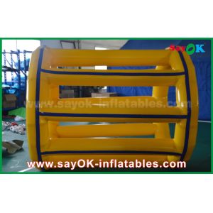 Inflatable Water Tunnel Yellow / Blue Funny Rolling Inflatable Water Toys