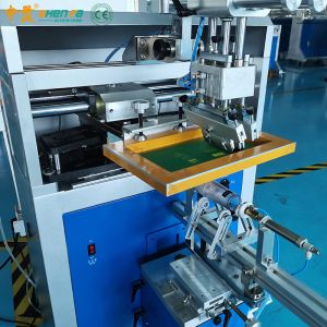 Cylinder Cups Bottles Screen Printing Machine For Plastic Glass Metal Material