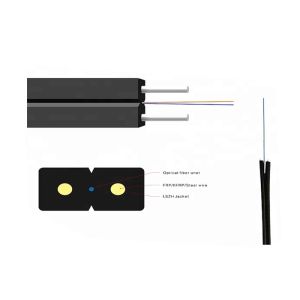 FTTH Flat Drop Optical Fiber Cable Patch Cord With SC / APC / UPC Connector