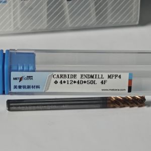Cheap 4mm MPF4 Universal 4 Flutes Flat End Mill for Dry Wet Machining of Carbon Steel Φ4x12x4Dx50mm for sale