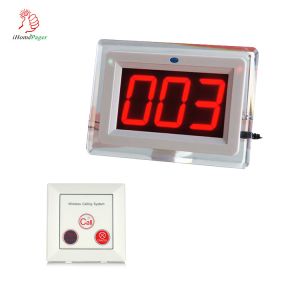 Cheap Cheap easy operation hospital clinic patient and nurse call bell wireless pager system with display receiver for sale