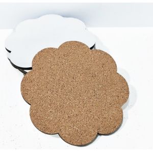 105*105mm Wavy Edge Flower shape Blank Sublimation Ccoasters Hotel And