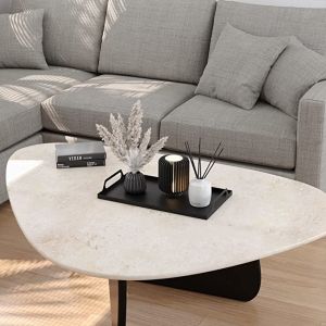 Serve Snacks in Style with this Rectangle Black Metal Tray with Handles 16.7x9.5