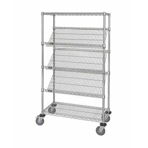 China OEM Commercial Wire Shelving  ,  5 Layer  Steel Slanted Shelving Unit For Company Promotion on sale