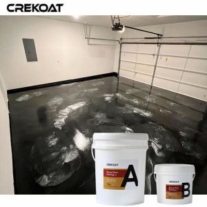 China Glossy Metallic Epoxy Floor Coating Embedded Glitter Or Metallic Flakes For Added Sparkle on sale