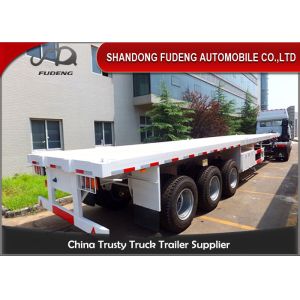 Mechanical Suspension Flatbed Container Trailer 3 * 13 Tons FUWA / BPW Axle