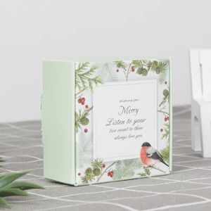 Blue Green Pink Ivory Paper Scrunchie Packaging Box Glossy Lamination