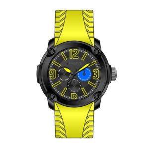 Automatic Mechanical Watch , Silicon Band Multifunction Watches For Men