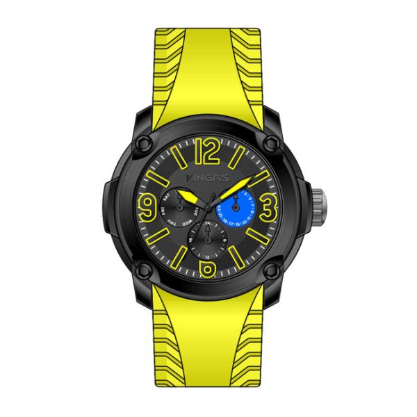 Quality Automatic Mechanical Watch , Silicon Band Multifunction Watches For Men wholesale