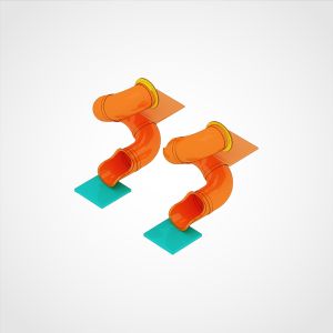 Custom PE Spiral Playground Slide for Kids 3-12 Years
