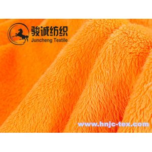 China Double sides plain coral fleece fabric for blanket fabric and apparel on sale