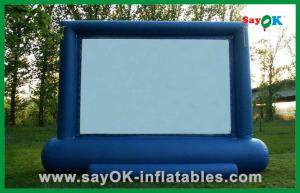 China Blue Large Inflatable Movie Screen Rental For Backyard Movie Theater on sale