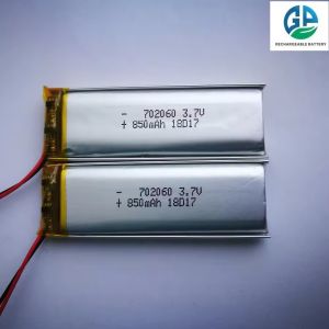 High Capacity 3.7V 850mAh Lithium Ion Polymer Battery 500times Lithium Ion