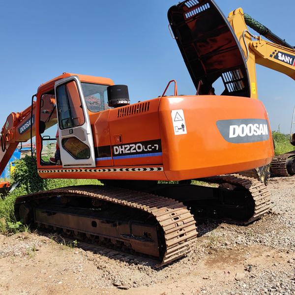Doosan DH220-7 Used Crawler Excavator 108kw Rated Power 21 Tonnage