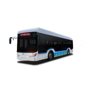 Front And Rear Disc Pure Electric Bus With Lithium Ion Battery 255kwh Battery