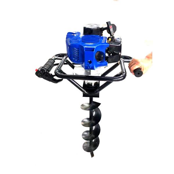 Quality Handheld Gas Powered Post Hole Digger 1.8KW Ground Hole Drilling Machine 25:1 wholesale