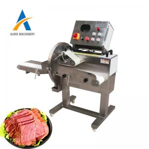 China Cooked Meat Dicing Slicing Machine Chicken Breast Jerky Slicer 0.77 Kw on sale