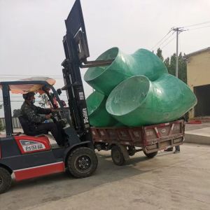 Customization Anti Oxidation FRP Elbow Flanged Glass For Water Gas Oil Convey