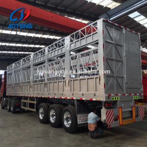3 Axles Animal Or Cargo Transport Fence Type Truck Trailers