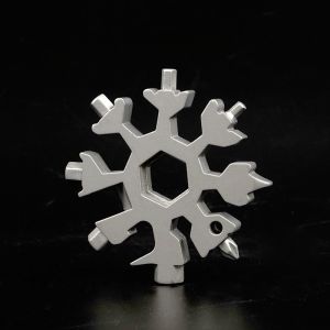 GS Stainless Steel 18 In 1 Snowflake Multi Tool Screwdriver Silver