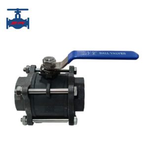 China 1000WOG Cast Steel WCB NPT BSP Female Threaded Ball Valve 3 Piece Type on sale