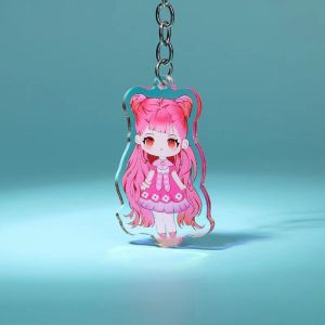 Cheap Manufacturer Custom Pattern Printed Acrylic Keychain Cute Caricatur Cartoon Character Bag Charm Acrylic Keychain for sale