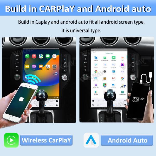 Viknav 14.4 Inch Touch Screen Car Radio For Ford Mustang 2015-2022 Multimedia Player Head Unit GPS Nagivation Auto Stereo