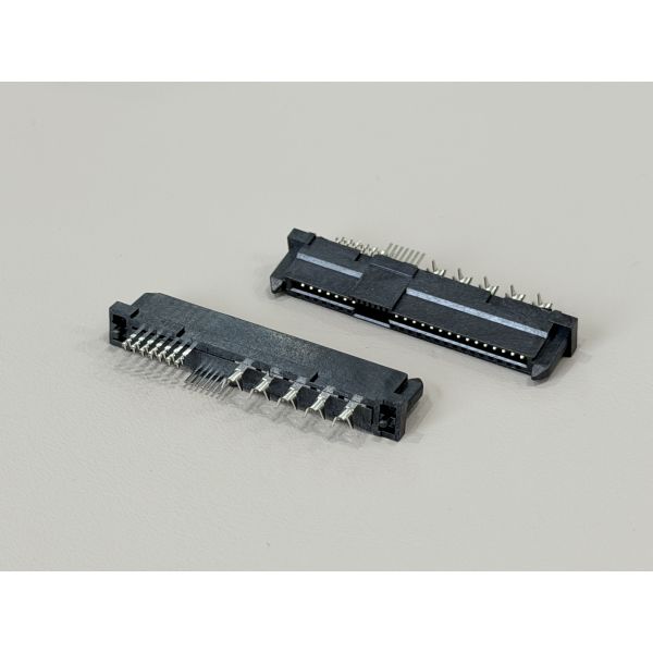 High-Speed SAS 29P IDC Female Cable Connector 180° with Peg, Phosphor Bronze Terminals & Gold G/F Contact | Electrical Signal Connector for PCB &