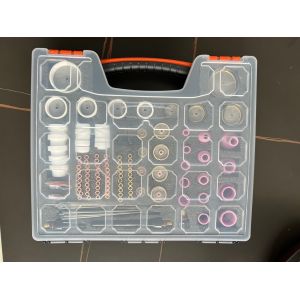 TIG Welding Torch Set with Gas Lens Alumina Nozzle Tungsten Electrode and Collet